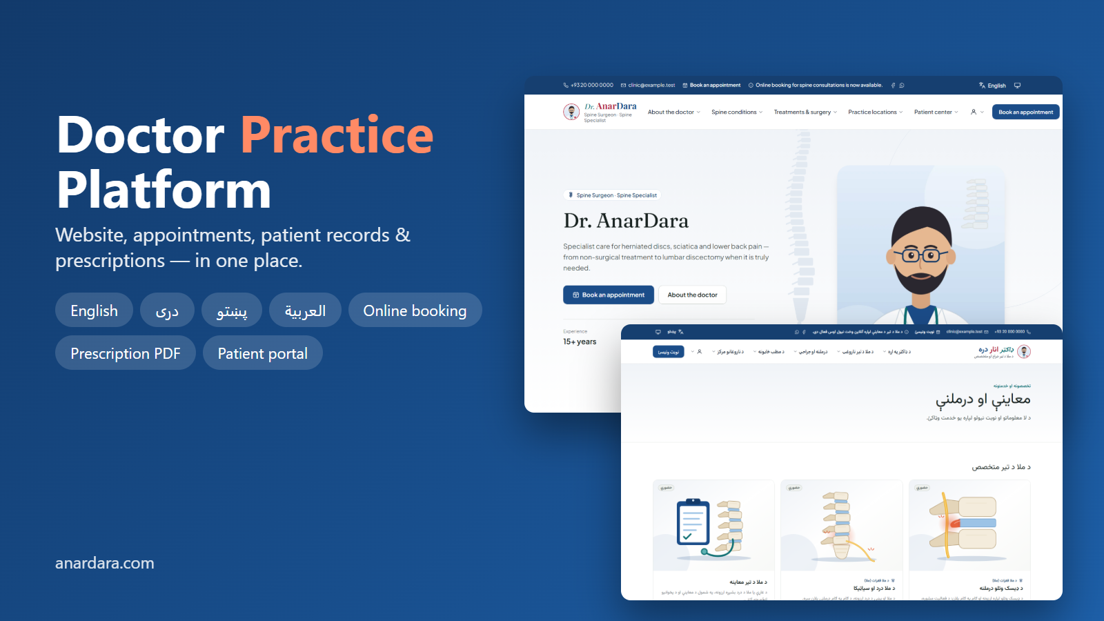 AnarDara Doctor — Medical Practice Platform